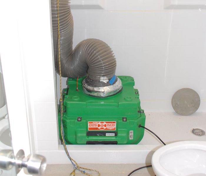 SERVPRO Equipment in Bathroom